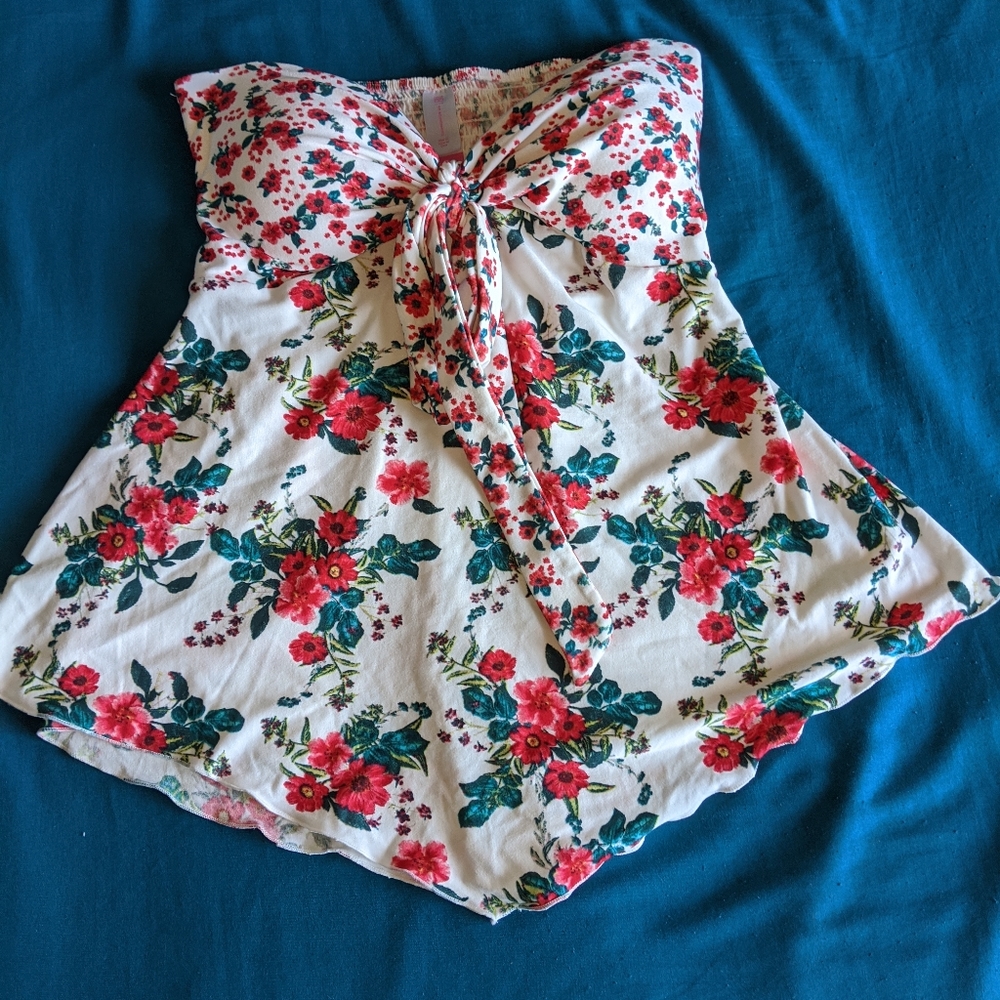 Strapless shirt